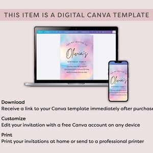tie dye invitation