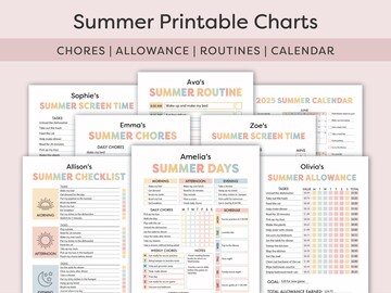 Summer Planner Kids Summer Printable Summer School Planner Summer Kids Weekly Routine Summer Kids Printable Summer Weekly Schedule Kids