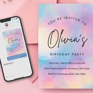 tie dye invitation