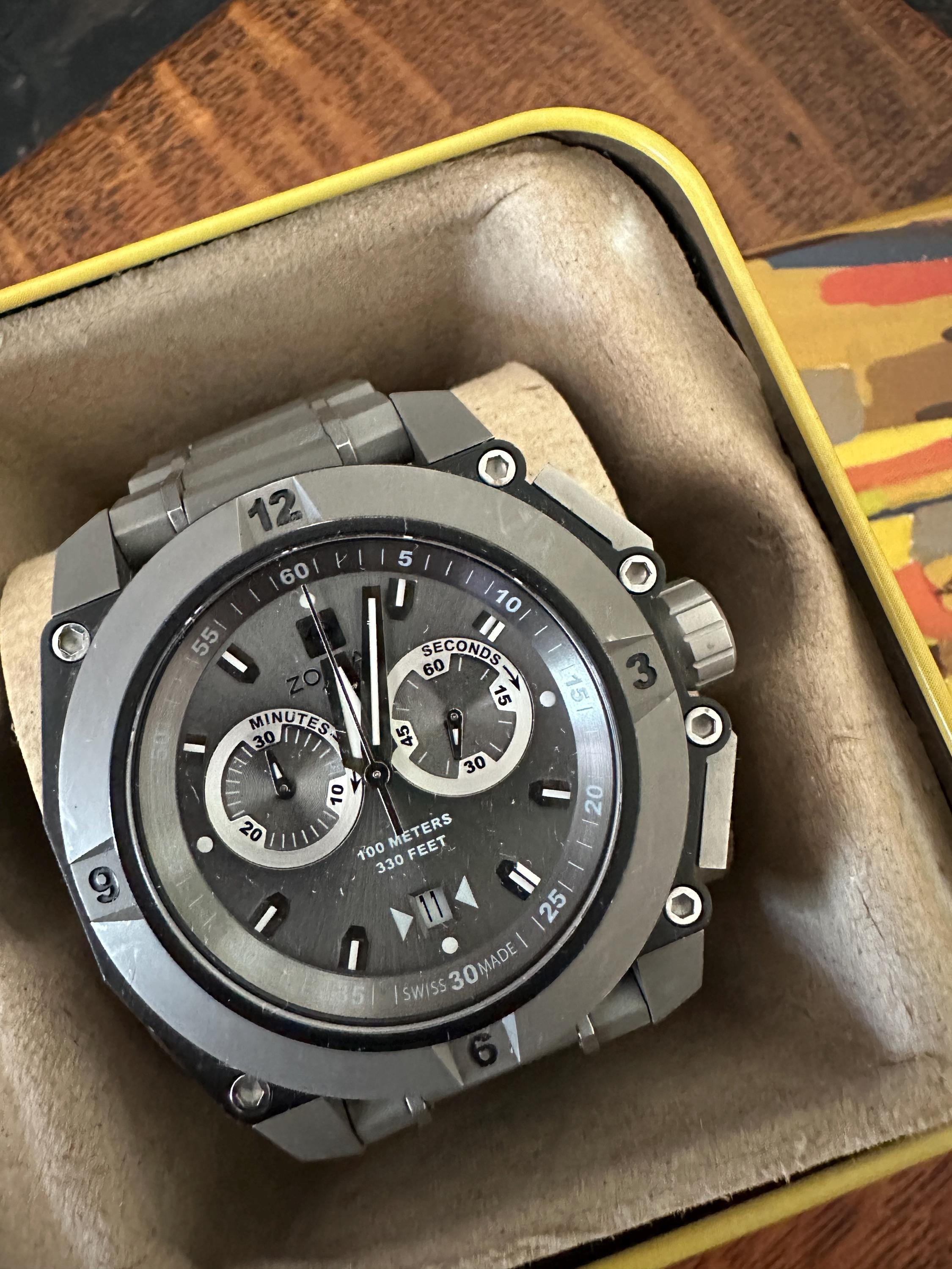 ZODIAC 1882 CYCLOP Fossil Vintage Watch, Men's Wrist Watch, Fossil