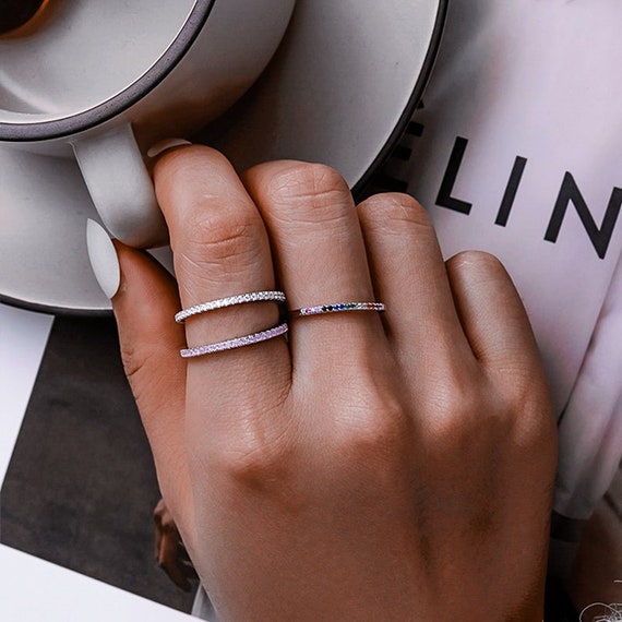 Leaf Poesy Sterling Silver Stackable Ring | Monica Rich Kosann