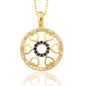 Collier coeur en or massif 14 carats, collier coeur en argent sterling 925, collier coeur cercle élégant, cadeau Saint Valentin, cadeau fête des mères
