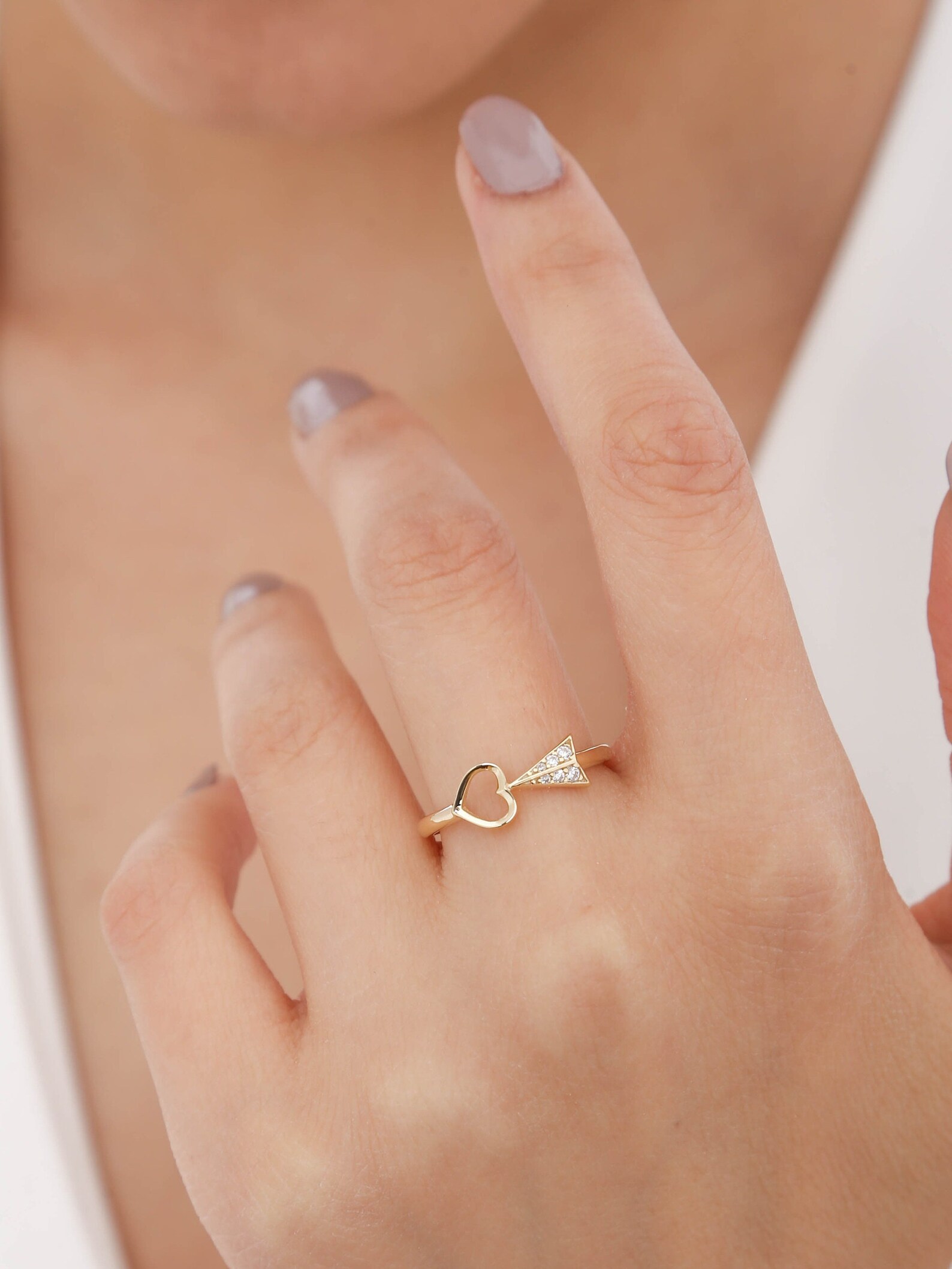 LOVETRUCK HEART AND ARROW RING