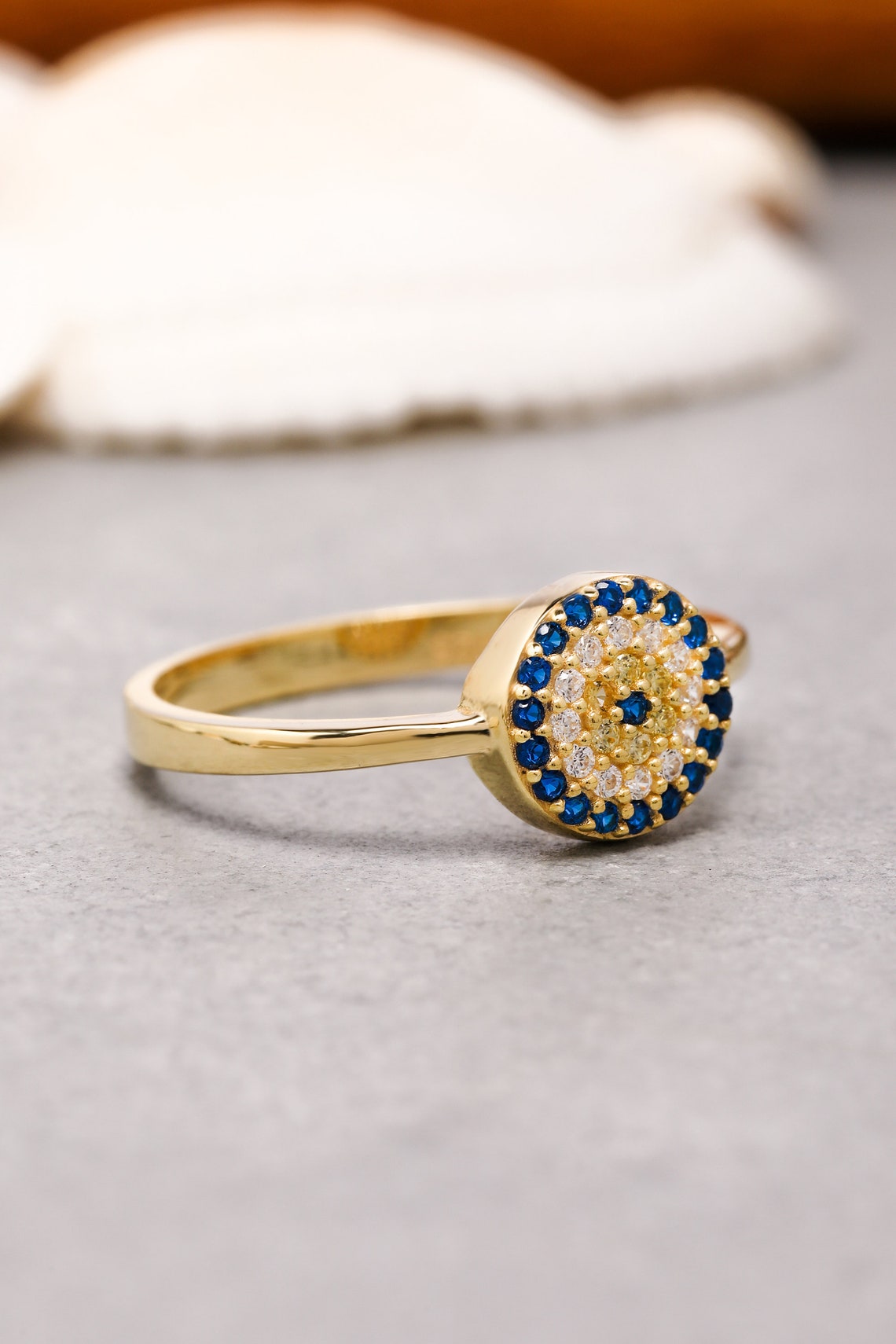 Sterling Silver Hamsa Hand Ring With Evil Eye Sun - Size 6, Protective Symbol Jewelry