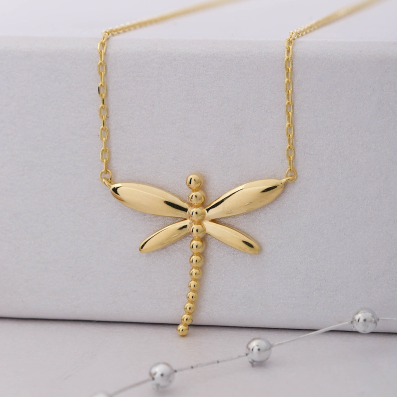 Golden Dragonfly Necklace main image 0