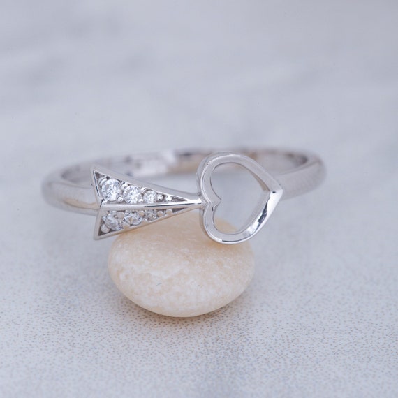 14K Solid Gold Heart and Arrow Ring 925 Sterling Silver Heart and Arrow Ring Handmade Arrow Ring Valentine s Day Gift Mother s Day Gift Etsy Canada