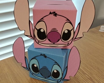 Stitch & Angel Printable Cube Gift Boxes – Instant Download