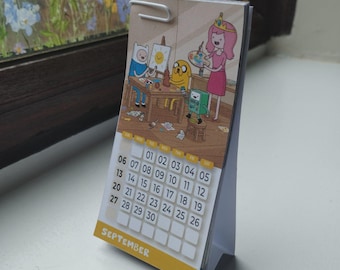Adventure Time Mini Desk Calendar 2026 – Printable PDF (A4)