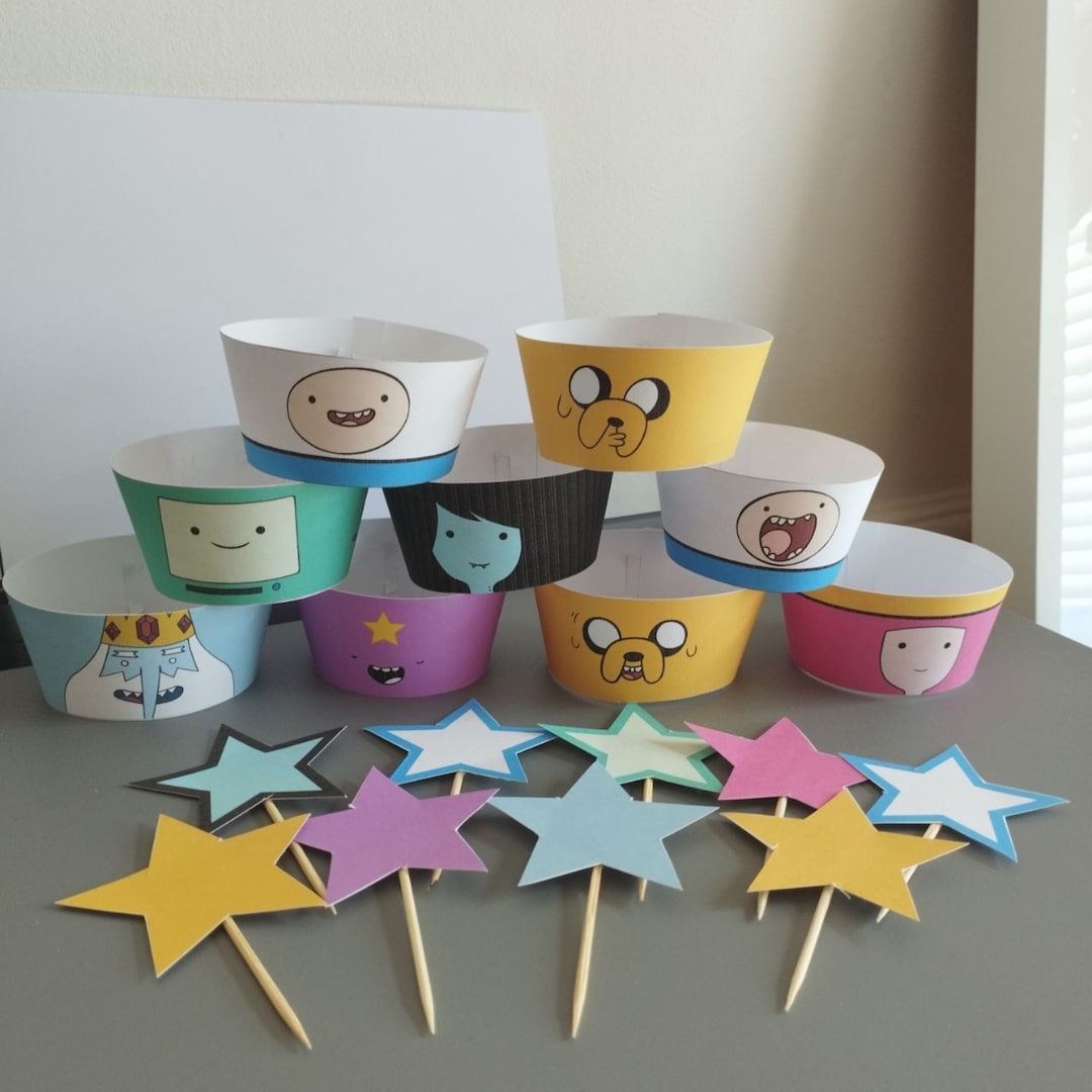 Adventure Time Printable | Cupcake Wrappers and Toppers Digital - PDF ...