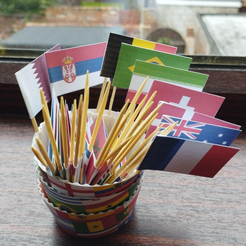 Qatar World Cup 2022 Printable Cupcake Wrappers & Toppers Etsy