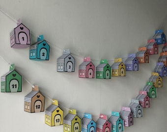 Mini Houses Countdown Bundle - Digital Product | PDF Download | For Christmas & More!