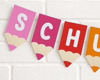 Afdrukbare SCHULANFANG-banner: Duits back to school-decor (pdf)