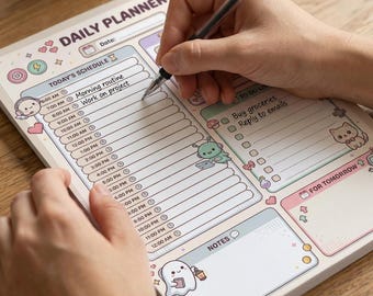 Kawaii Gamer Daily Planner | Pastel Printable Schedule (PDF, JPG, PNG)