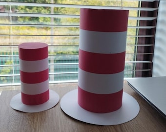 Printable Cat in the Hat Mini Top Hat | Dr. Seuss-Inspired Party Decor | Instant Download