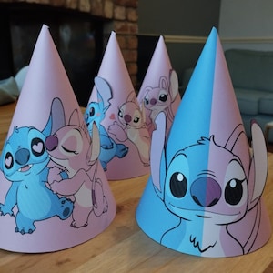 Stich und Angel Party Printable | Kegelhüte Digital - PDF Download