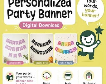 DIGITAL PRODUCT – Banner Personalization (Name or Custom Phrase)