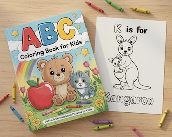 ABC Coloring Book for Kids: Fun Alphabet Pictures (Digital Download)