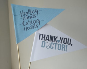 Printable Doctors Day Pennants & Cupcake Toppers | Instant Download
