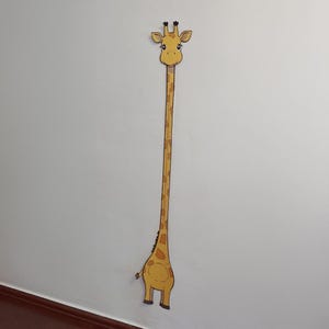 Tabla de crecimiento de jirafas DIY: plantilla digital imprimible para habitaciones de niños - Descarga PDF - Producto digital