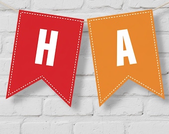 Colorful Happy Birthday Banner | Printable Party Decor | Digital Download PDF – 2 Design Options