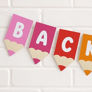 Back to School Pencil Banner: Classroom Decor Printable (Two Sizes PDF)