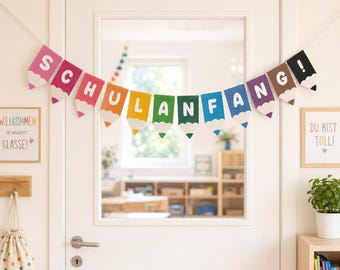 Printable SCHULANFANG Banner: German Back to School Decor (PDF)