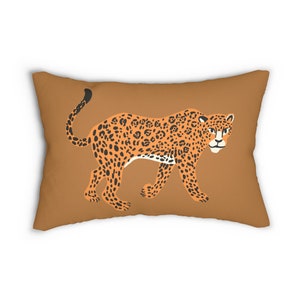 Cheetah  Lumbar Throw Pillow / Chic Safari Style Accent Pillow / Home Decor