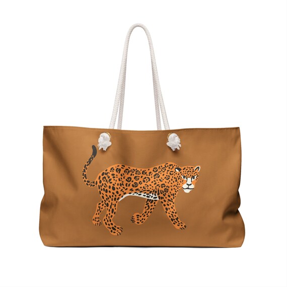 animal print travel tote bags Leopard Canvas Bag Zipper, Waterproof Pockets Beach  Starcove Fashion An interior zipper pocket provides extra security for your phone or credit cards Leopard Print Weekender Bag: Oversized