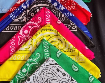 REDUCED TO CLEAR Large Paisley Bandana