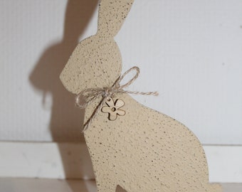 Decorative Easter bunny figure in Scandy style made of iron/spring decoration/Easter decoration