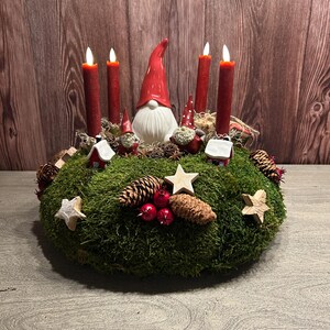 Adventskranz knstlich mit led kerzen - Etsy.de