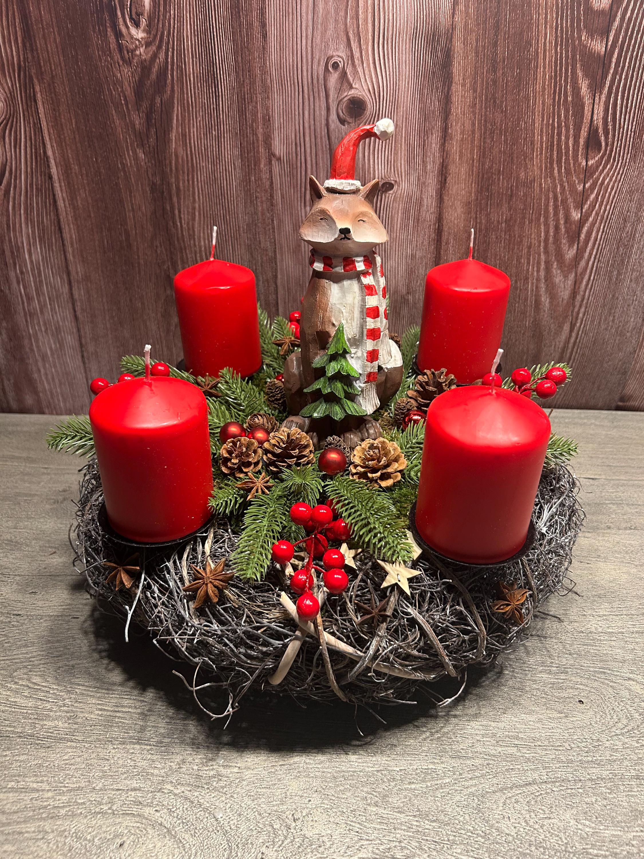 Rot adventskranz - Etsy.de