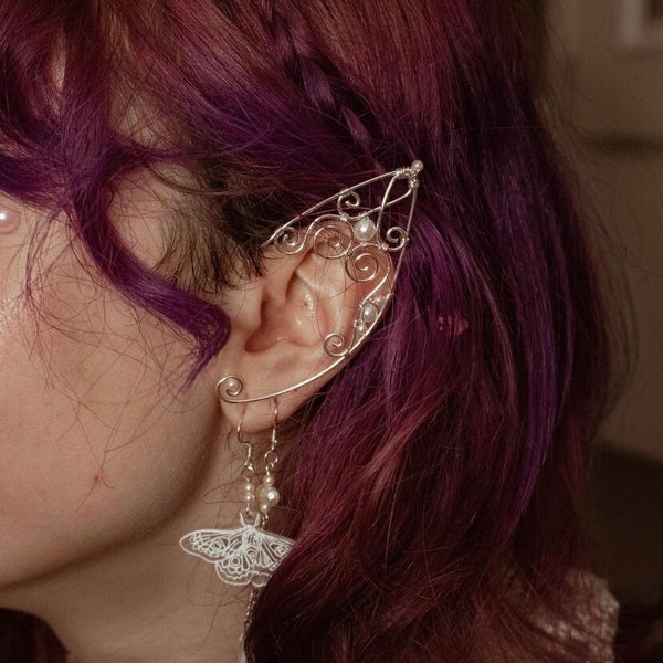 Oreille d’elfe en fil de cuivre, Cache oreille d'elfe, Boucle d'oreille cosplay elfique de fée, Elf ear cuff, Elven