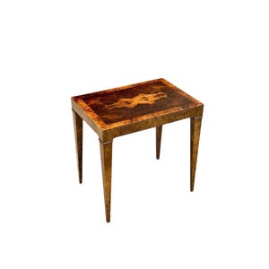 Vintage Baker Furniture &quot;Collector&#39;s Edition&quot; Natural Burl Wood End Table