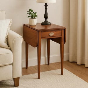 Antique Solid Cherry Pembroke Drop Leaf Table