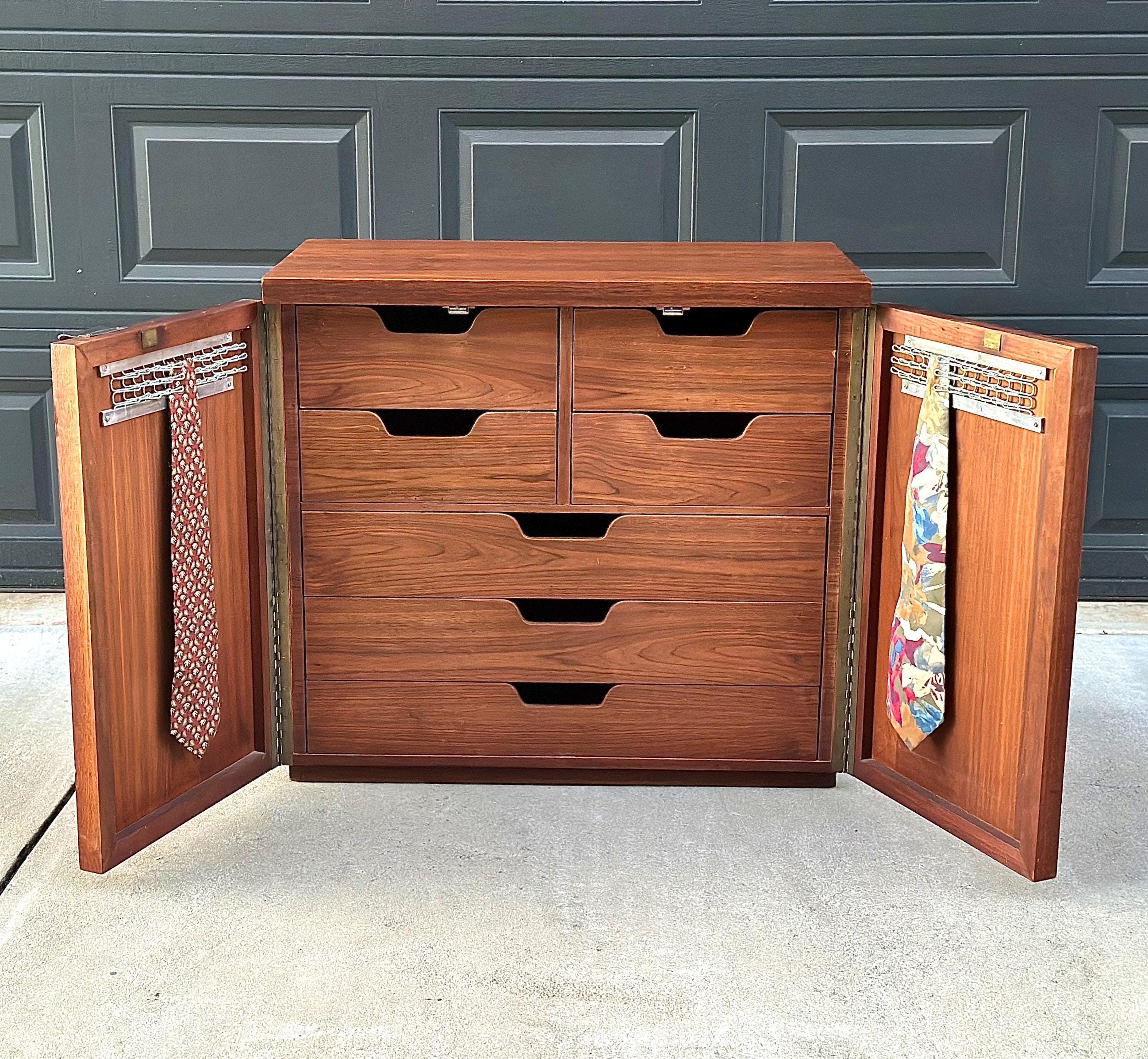 Vintage 1970's Walnut 7 Drawer Storage Cabinet - Etsy
