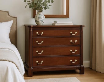 Vintage Solid Mahogany Four Drawer Georgian Server Chest