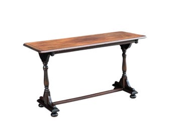Antique 1910's Large Traditional Mahogany Wood Turned Leg Imperial Grand Rapids Sideboard Console Table