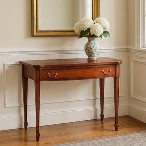 Antique 1930&#39;s Mahogany Single Drawer Hallway Flip Top Table