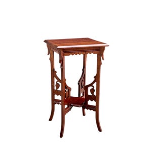 Antique Carved Eastlake Style Solid Maple Side Table