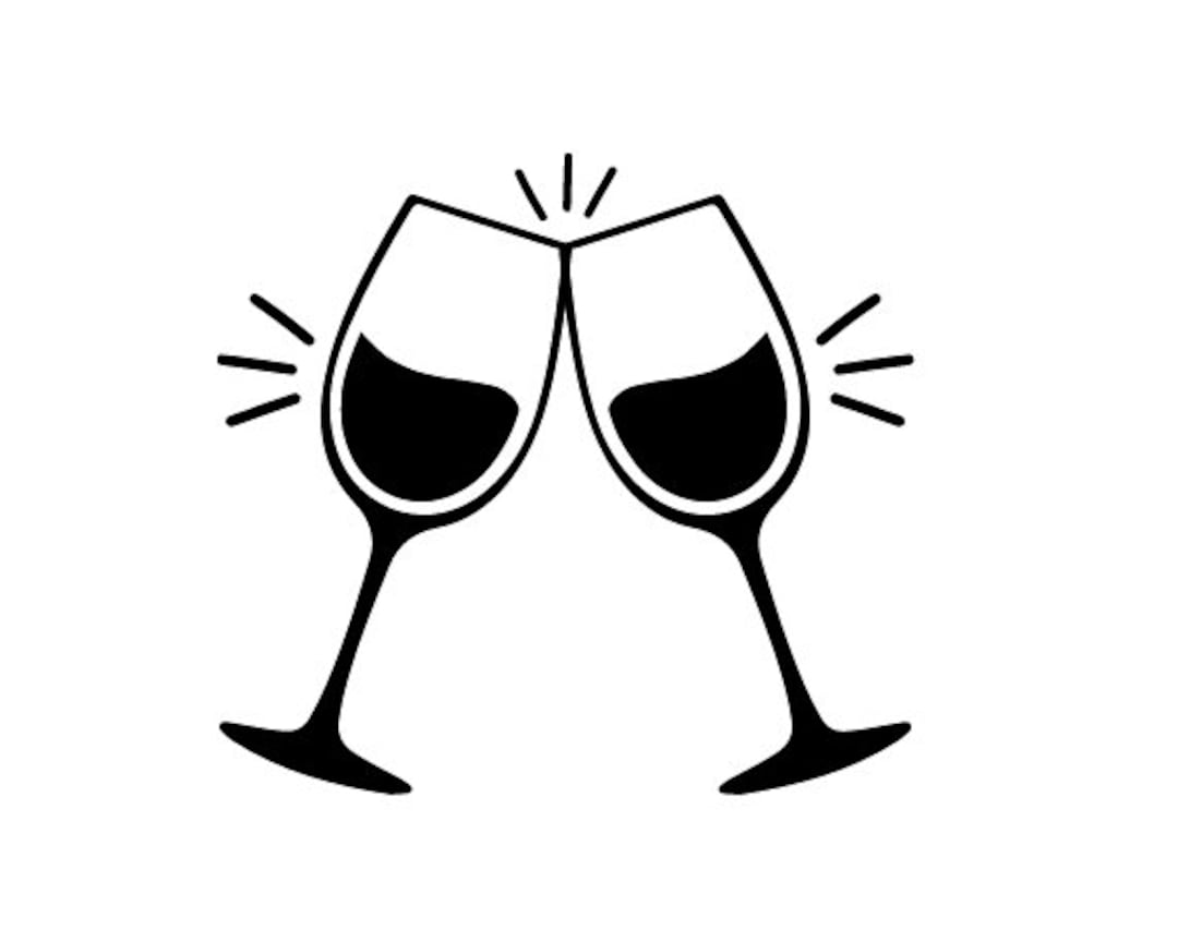Wine Glasses SVG PNG, Cheers, Wedding Svg, Party Svg, Digital Download