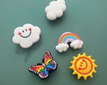 cloud rainbow crocs