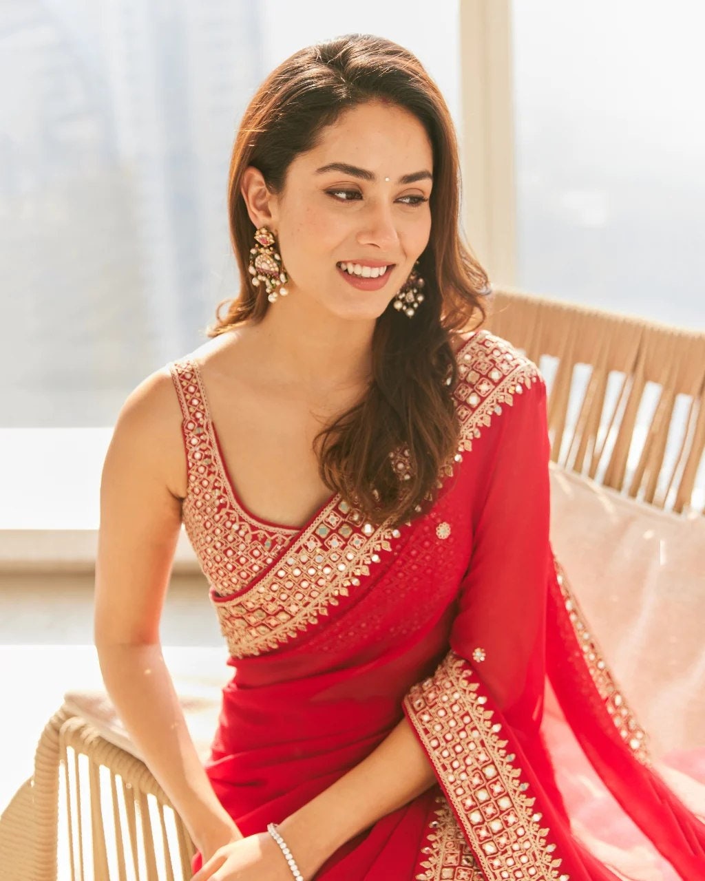 Bollywood Red Saree 