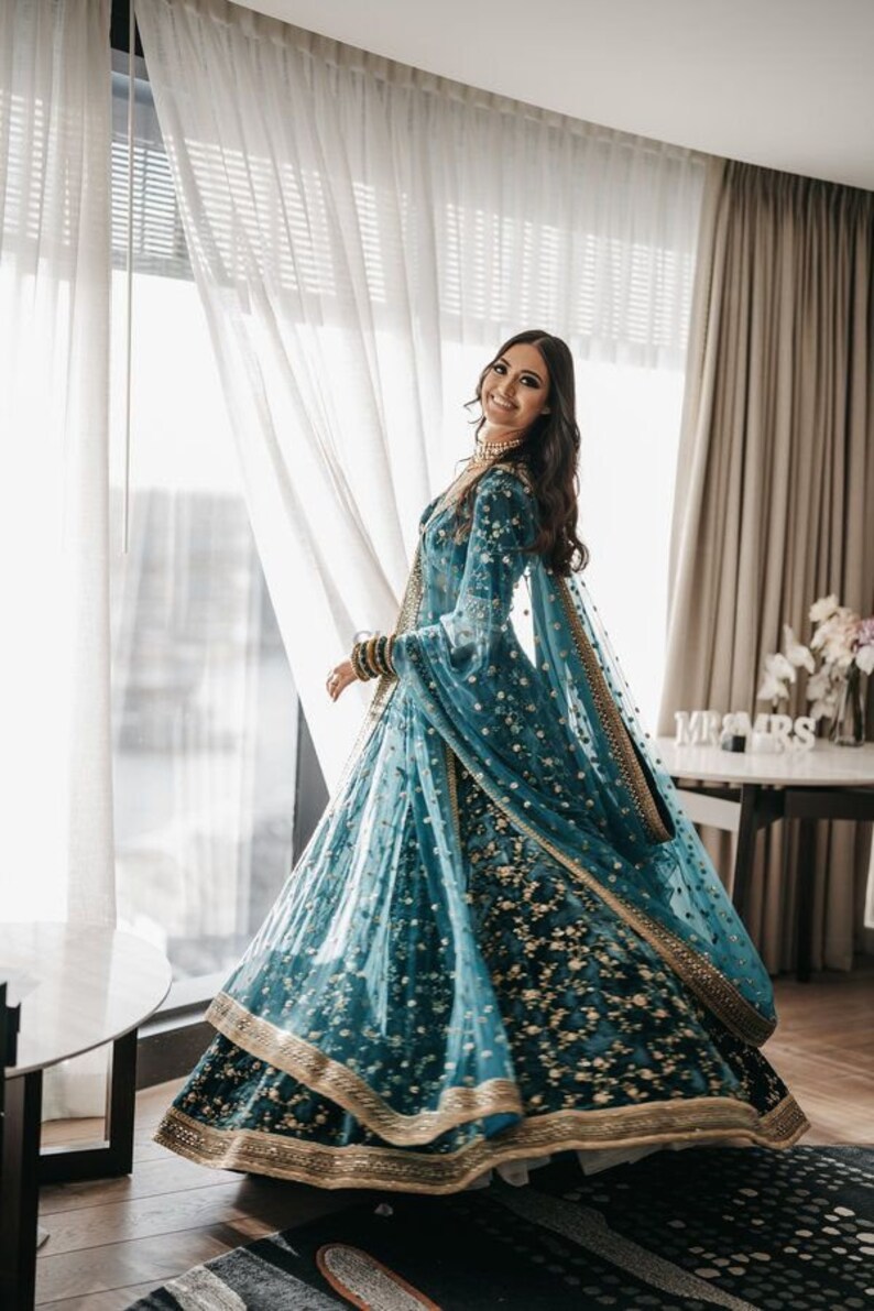 Sabyasachi Inspired Designer Lehenga Choli with embroidery work Wedding lehenga choli party wear lehenga choli Indian Women,lengha choli image 3