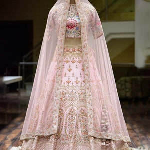 Baby pink Lehenga Choli For Women Indian Wedding Wear Ghagra Choli Designer Party Wear Lengha Choli Ready To Wear Bridesmaids Lahanga Choli