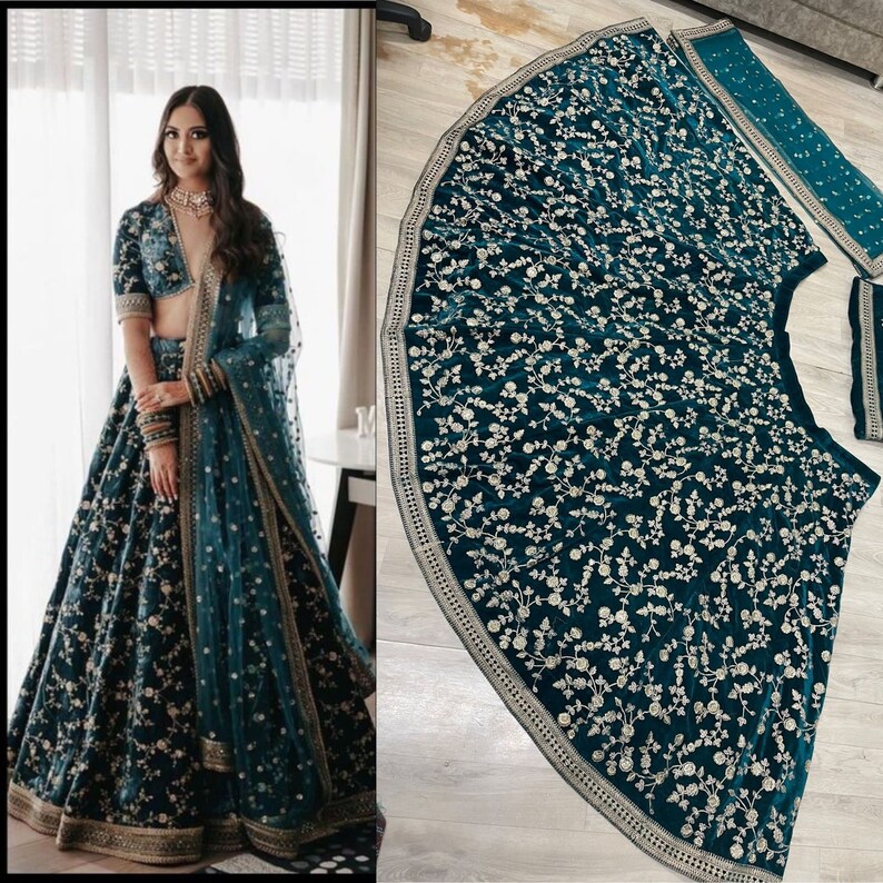 Sabyasachi Inspired Designer Lehenga Choli with embroidery work Wedding lehenga choli party wear lehenga choli Indian Women,lengha choli image 8