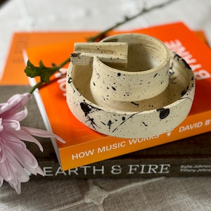 A Speckled Splatter Ceramic Ashtray, Handmade