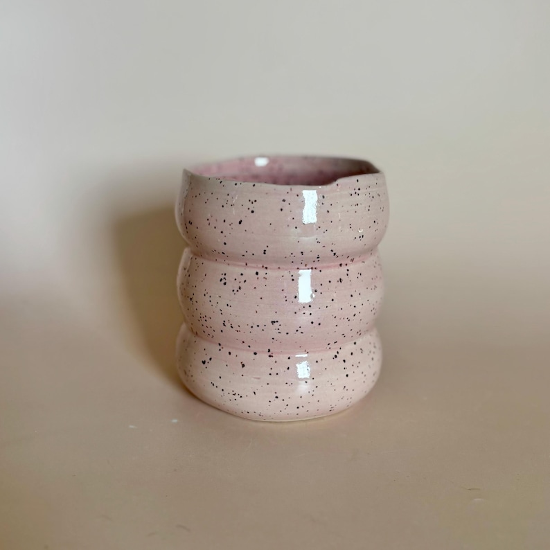 Vaso de cerámica con burbujas – Gres de colores – 15 oz, 16 oz o 18 oz Pink 16 oz