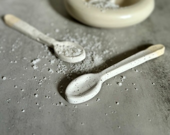 Ceramic Spoon, Salt Spoon, Mini Powder Scoop