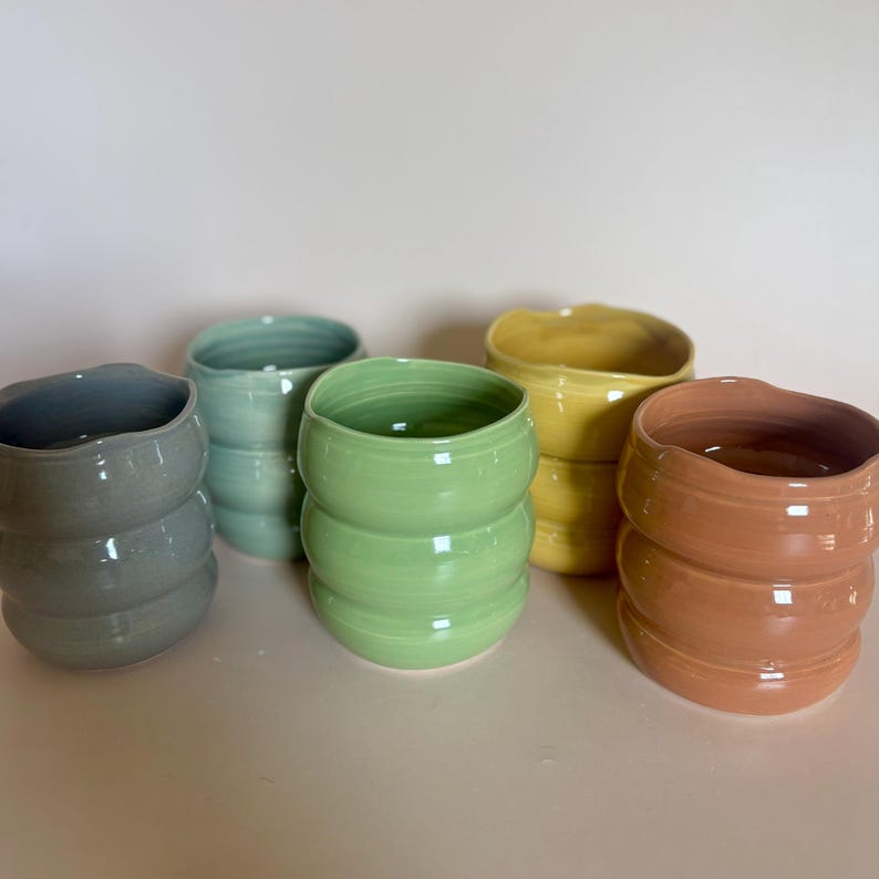 Vaso de cerámica con burbujas – Gres de colores – 15 oz, 16 oz o 18 oz imagen 4